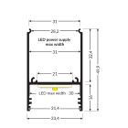 LEDIMAX LED-Aluminiumprofil VARUS-H 2m silber