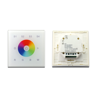 LEDIMAX Funkwandschalter RGBW Touch-Sensor für Multi-Empfänger 1Zone 4Szenen 230V