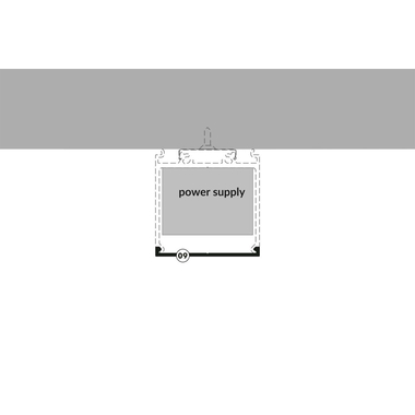 LEDIMAX PowerSupply-Profil für VARUS-A/B/C 2m silber