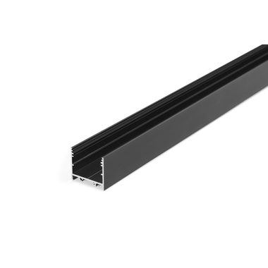 LEDIMAX LED-Aluminiumprofil VARUS-B Anbau/Aufbau hoch 2m schwarz